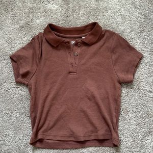 Pacsun brown crop top